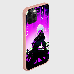 Чехол для iPhone 12 Pro Max Люси нетраннер - фиолетовый, цвет: 3D-светло-розовый — фото 2