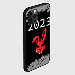 Чехол для iPhone 12 Pro Max НГ Кролик суровый, цвет: 3D-черный — фото 2