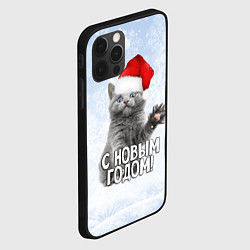 Чехол для iPhone 12 Pro Max С Новым годом - котик, цвет: 3D-черный — фото 2