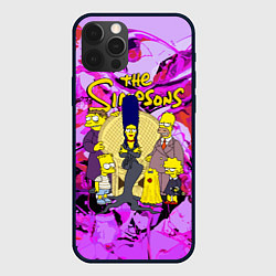Чехол для iPhone 12 Pro Max The flighty Simpsons family, цвет: 3D-черный