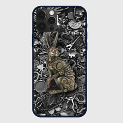 Чехол для iPhone 12 Pro Max Металлический заяц - стимпанк, цвет: 3D-черный