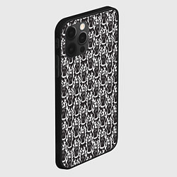 Чехол для iPhone 12 Pro Max Рука с жестом рок в пламени, цвет: 3D-черный — фото 2
