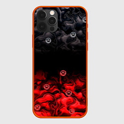 Чехол для iPhone 12 Pro Max Генезис абстракция и смайлы, цвет: 3D-красный