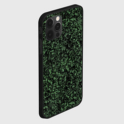 Чехол для iPhone 12 Pro Max Черный и зеленый камуфляжный, цвет: 3D-черный — фото 2