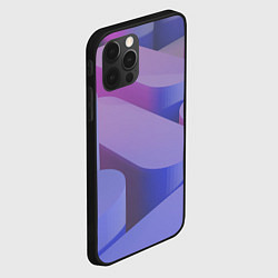 Чехол для iPhone 12 Pro Max Абстрактные фиолетовые прямоугольники со скругленн, цвет: 3D-черный — фото 2