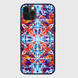 Чехол для iPhone 12 Pro Max Яркий зимний разноцветный, цвет: 3D-черный