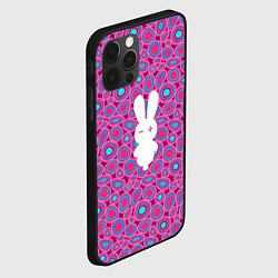 Чехол для iPhone 12 Pro Max Белый кролик на розовом - символ 2023, цвет: 3D-черный — фото 2