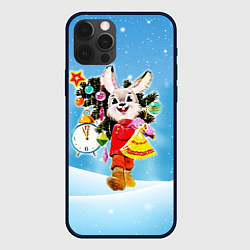 Чехол для iPhone 12 Pro Max Зайчик с советских открыток, цвет: 3D-черный