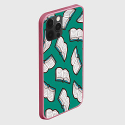 Чехол для iPhone 12 Pro Max Книжный узор, цвет: 3D-малиновый — фото 2
