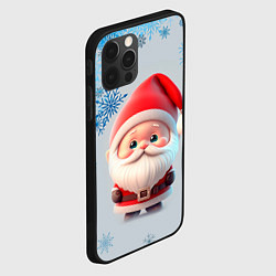 Чехол для iPhone 12 Pro Max Дед мороз и много снежинок, цвет: 3D-черный — фото 2