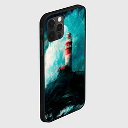 Чехол для iPhone 12 Pro Max Бушующее море, цвет: 3D-черный — фото 2