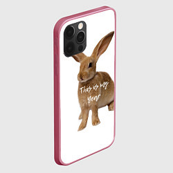 Чехол для iPhone 12 Pro Max Это год кролика, цвет: 3D-малиновый — фото 2