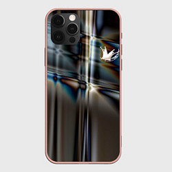 Чехол для iPhone 12 Pro Max Корона и месяц, цвет: 3D-светло-розовый
