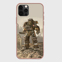 Чехол для iPhone 12 Pro Max Bone raider power armor skin in fallout, цвет: 3D-светло-розовый