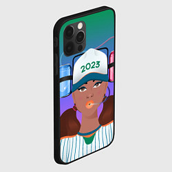 Чехол для iPhone 12 Pro Max Девушка фанатик, цвет: 3D-черный — фото 2