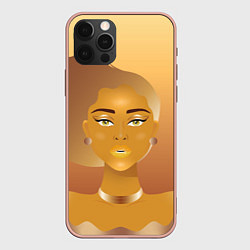 Чехол для iPhone 12 Pro Max Golden girl, цвет: 3D-светло-розовый