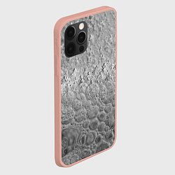 Чехол для iPhone 12 Pro Max Серая поверхность жидкой планеты, цвет: 3D-светло-розовый — фото 2