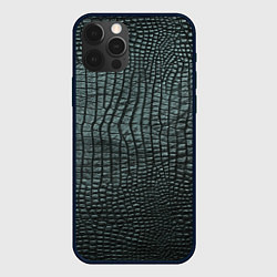 Чехол для iPhone 12 Pro Max Кожа крокодила - fashion, цвет: 3D-черный
