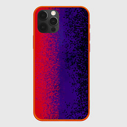 Чехол для iPhone 12 Pro Max Красные, чёрные, синие капли, цвет: 3D-красный