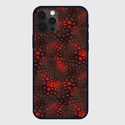 Чехол для iPhone 12 Pro Max Красно-черная объемная броня, цвет: 3D-черный