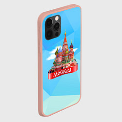 Чехол для iPhone 12 Pro Max Россия Москва, цвет: 3D-светло-розовый — фото 2