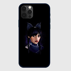 Чехол для iPhone 12 Pro Max Wednesday чёрная кошка, цвет: 3D-черный