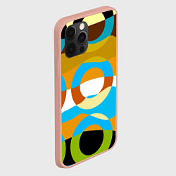Чехол для iPhone 12 Pro Max Разноцветный абстрактный волнообразный паттерн с к, цвет: 3D-светло-розовый — фото 2