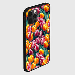 Чехол для iPhone 12 Pro Max Роскошные тюльпаны, цвет: 3D-черный — фото 2