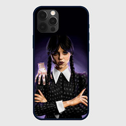 Чехол для iPhone 12 Pro Max Уэнсдэй с рукой: дочь Аддамсов, цвет: 3D-черный