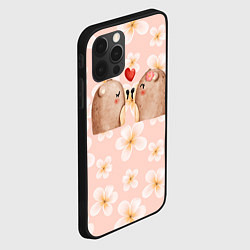 Чехол для iPhone 12 Pro Max Поцелуй мишек, цвет: 3D-черный — фото 2