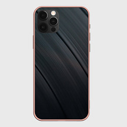 Чехол для iPhone 12 Pro Max Темная виниловая пластинка, цвет: 3D-светло-розовый
