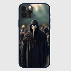 Чехол для iPhone 12 Pro Max Чумной доктор в толпе, цвет: 3D-черный