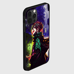 Чехол для iPhone 12 Pro Max Клинок, рассекающий демонов - Киберпанк, цвет: 3D-черный — фото 2