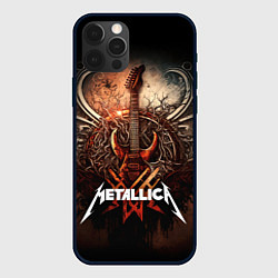 Чехол для iPhone 12 Pro Max Metallica гитара и логотип, цвет: 3D-черный