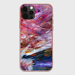 Чехол для iPhone 12 Pro Max Абстрактная живопись, цвет: 3D-светло-розовый