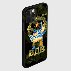 Чехол для iPhone 12 Pro Max Российский десантник с автоматом, цвет: 3D-черный — фото 2