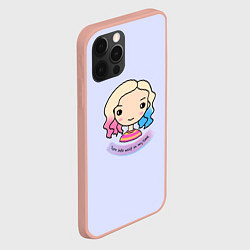 Чехол для iPhone 12 Pro Max Энид-оборотень радужная на сиреневом фоне, цвет: 3D-светло-розовый — фото 2