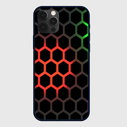 Чехол для iPhone 12 Pro Max Gradient hexagon genshin, цвет: 3D-черный