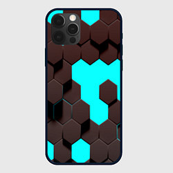 Чехол для iPhone 12 Pro Max CYBER STEEL, цвет: 3D-черный