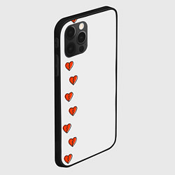 Чехол для iPhone 12 Pro Max Дорожка разбитых сердец - светлый, цвет: 3D-черный — фото 2