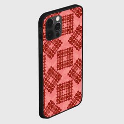 Чехол для iPhone 12 Pro Max Квадратный орнамент, цвет: 3D-черный — фото 2