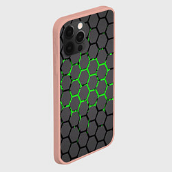Чехол для iPhone 12 Pro Max Абстрактыные соты, цвет: 3D-светло-розовый — фото 2