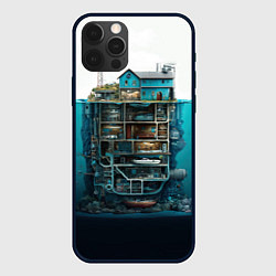 Чехол для iPhone 12 Pro Max Подводный дом, цвет: 3D-черный