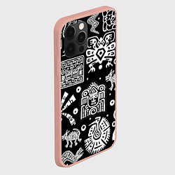 Чехол для iPhone 12 Pro Max Знаки племени Майя, цвет: 3D-светло-розовый — фото 2