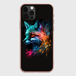 Чехол для iPhone 12 Pro Max Неоновая лисичка, цвет: 3D-светло-розовый