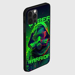 Чехол для iPhone 12 Pro Max Кибер воин в стиле киберпанк, цвет: 3D-черный — фото 2