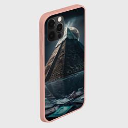 Чехол для iPhone 12 Pro Max Пирамида, египет нейросеть, цвет: 3D-светло-розовый — фото 2