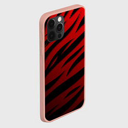 Чехол для iPhone 12 Pro Max Красный градиент - языки пламени, цвет: 3D-светло-розовый — фото 2