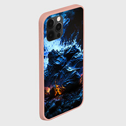 Чехол для iPhone 12 Pro Max Огонь и неоновый дым, цвет: 3D-светло-розовый — фото 2