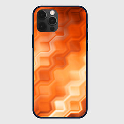 Чехол iPhone 12 Pro Max Золотисто-оранжевый туманный паттерн